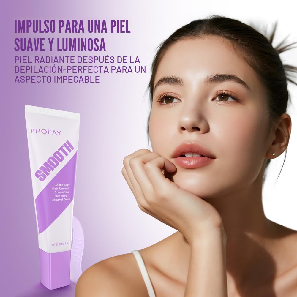 PHOFAY Crema depilatoria para hombres y mujeres, piel sensible, de...