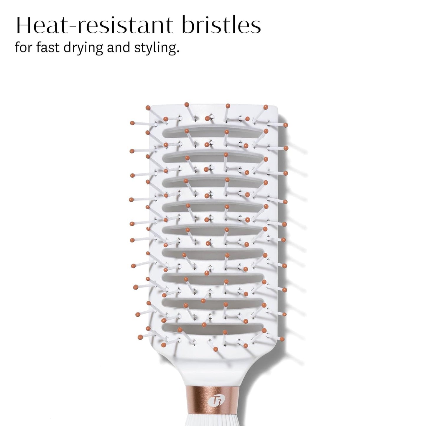 T3 Cepillo para el cabello con ventilación seca | Cepillo desenredante ventilado para un secado rápido | Cerdas resistentes al calor