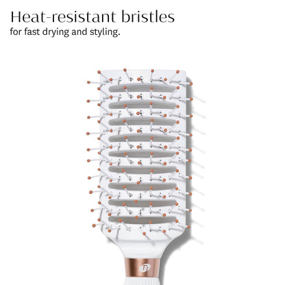 T3 Cepillo para el cabello con ventilación seca | Cepillo desenredante ventilado para un secado rápido | Cerdas resistentes al calor