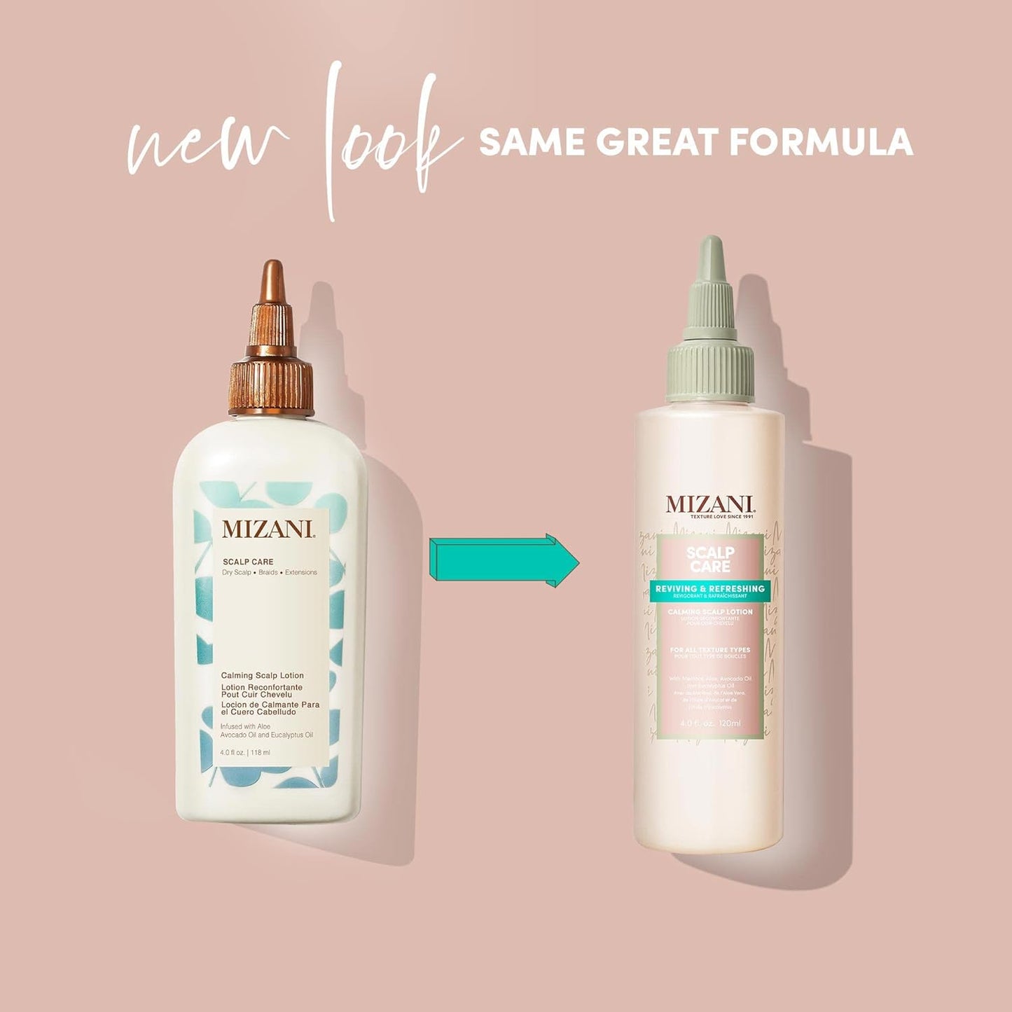 Mizani Scalp Care Loción calmante para el cuero cabelludo | Tratamiento de la caspa | Nutre y calma el cuero cabelludo | Para cabello rizado | 4 onzas líquidas