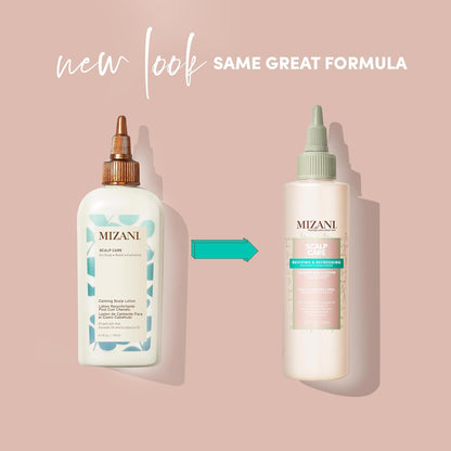 Mizani Scalp Care Loción calmante para el cuero cabelludo | Tratamiento de la caspa | Nutre y calma el cuero cabelludo | Para cabello rizado | 4 onzas líquidas