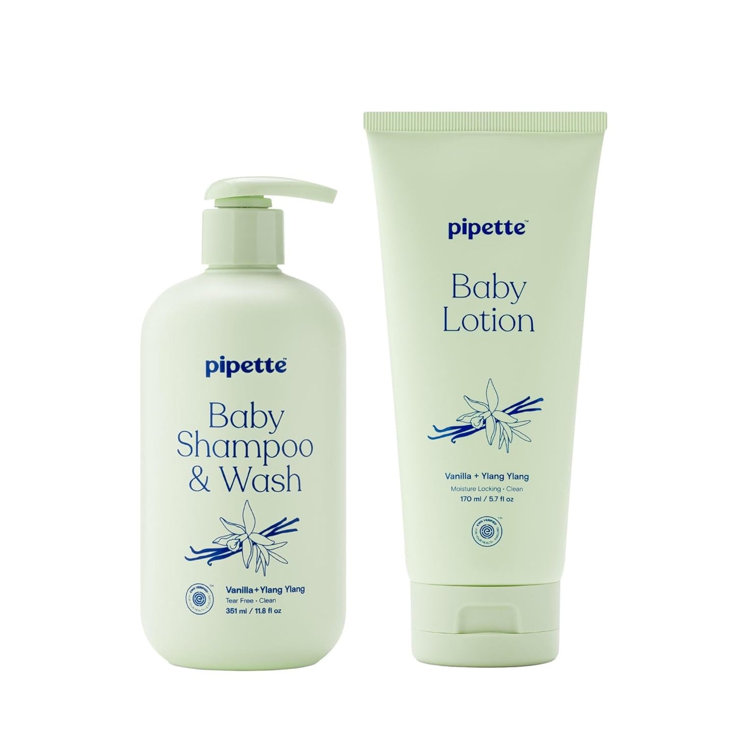 Pipette Vanilla + Ylang Ylang Wash and Lotion Duo - Paquete de 2, l...