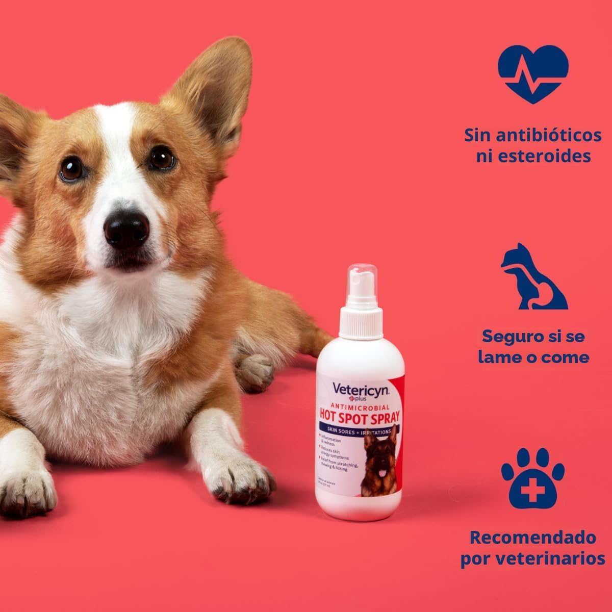 Vetericyn Spray Plus Hot Spot para las llagas e irritaciones de la...