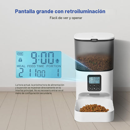 ANDOLL HOME Comedero automático para gatos, dispensador de comida p...