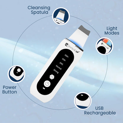 EVOLVE UP Limpiador facial para la piel, espátula de limpieza facia...