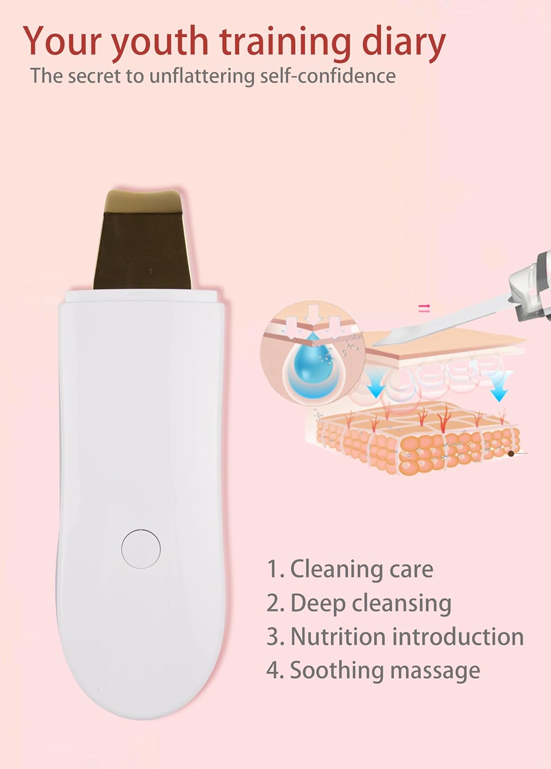 Limpiador facial para la piel, espátula para la piel, limpiador de...