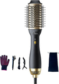 Secador de pelo 4 en 1, cepillo secador de pelo, cepillo de aire caliente de 1000 W, secador de pelo voluminizador de un solo paso y estilizador, temperatura de 3 velocidades, moldeador de aire
