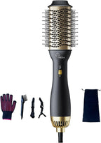Secador de pelo 4 en 1, cepillo secador de pelo, cepillo de aire caliente de 1000 W, secador de pelo voluminizador de un solo paso y estilizador, temperatura de 3 velocidades, moldeador de aire