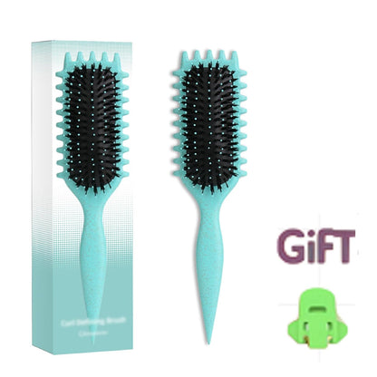 Verde 1 PS, cepillo de pelo rizado y cepillo de peinado para mujeres y hombres, se adapta a todos los estilos de cabello.