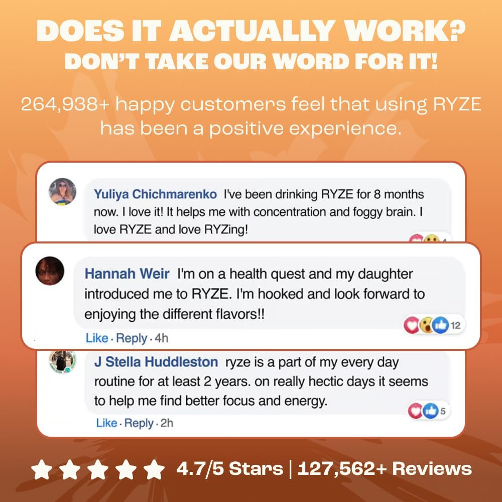 RYZE SUPERFOODS - Café de tostado medio de hongos orgánico USDA con...