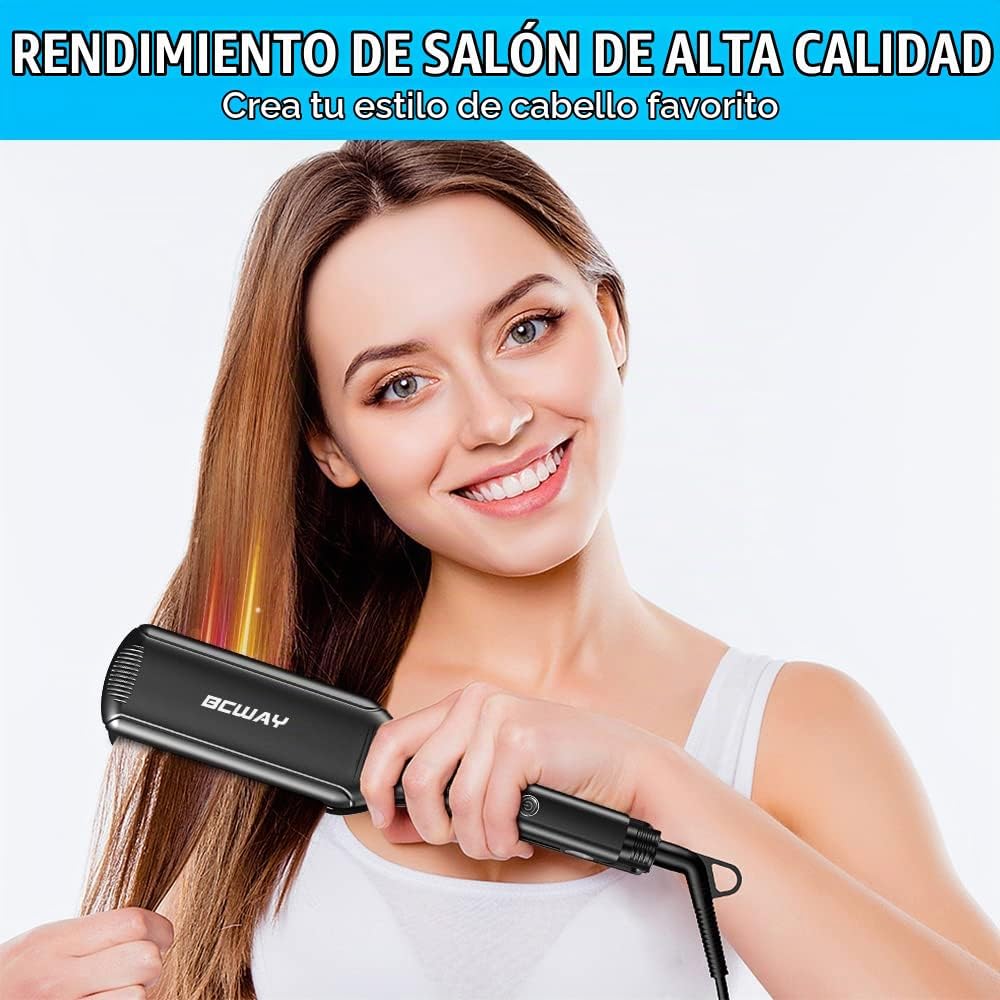 Bcway Plancha de pelo profesional, plancha plana de titanio flotant...