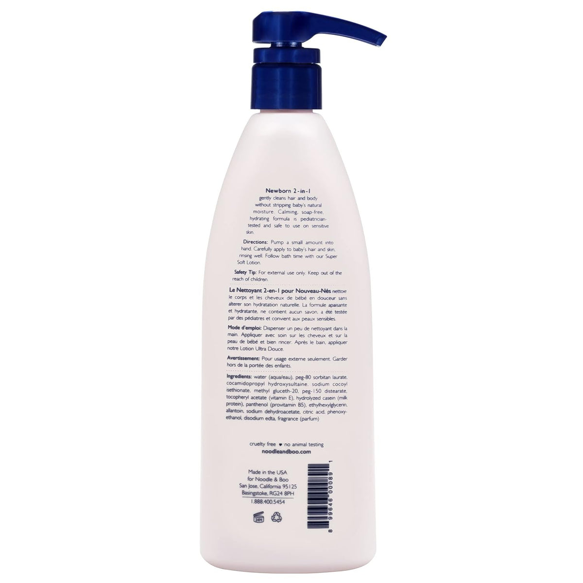 Noodle &amp; Boo Gel de baño y cabello 2 en 1 para recién nacidos