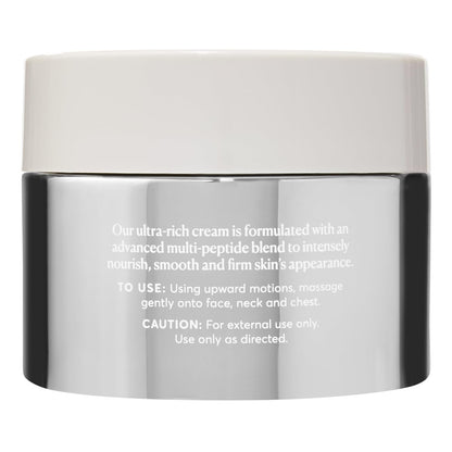 Naturium Crema rica en múltiples péptidos, hidratante y nutritiva para ayudar a la aparición de líneas finas y arrugas, vegana y libre de crueldad, 1.7 onzas
