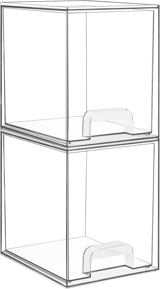 Vtopmart - Cajones de almacenamiento apilables transparentes de 7.6...
