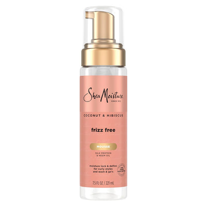 Espuma para rizos SheaMoisture de coco y hibisco para control del e...