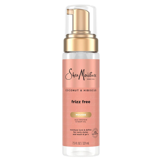 Espuma para rizos SheaMoisture de coco y hibisco para control del e...