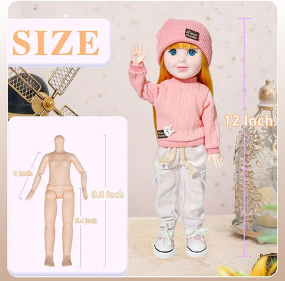 Coconutlin Muñeca BJD Fashion Girl de 12 pulgadas, 15 articulacione...
