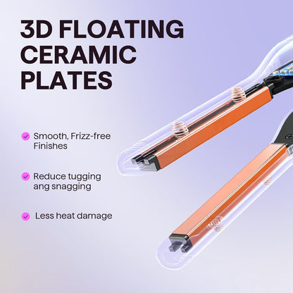 Wavytalk Plancha plana pequeña para cabello corto, corte Pixie, fle...