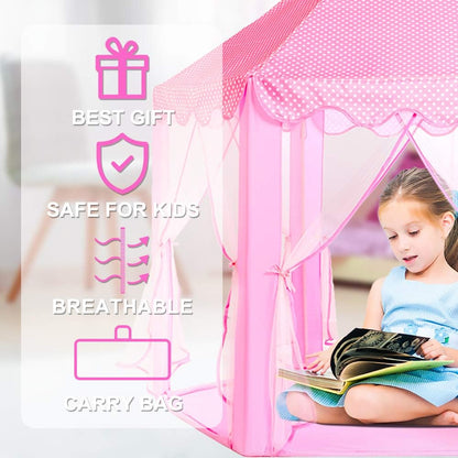wilwolfer tienda de campaña tipo castillo de princesa para niñas, t...