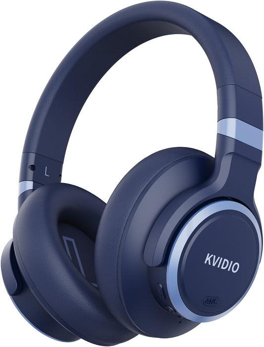 KVIDIO Auriculares con cancelación activa de ruido, 70 horas de rep...