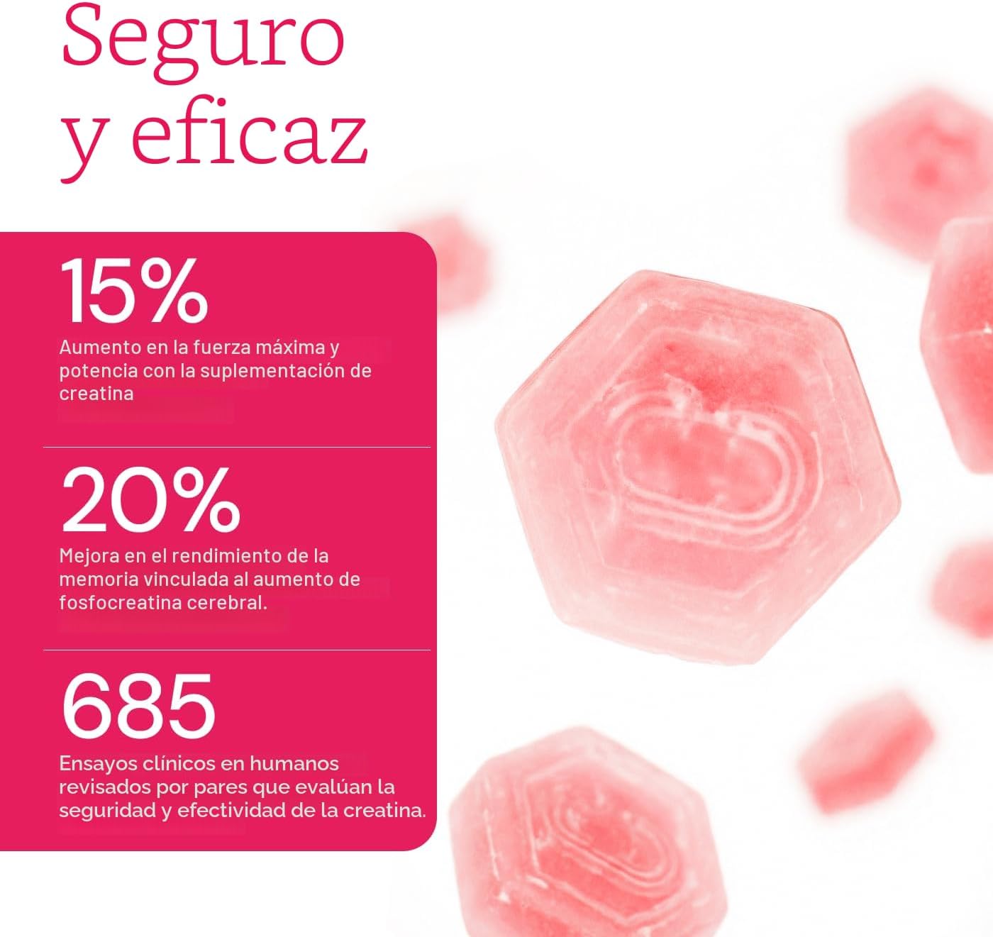 Create Gomitas de Monohidrato de Creatina para Hombres y Mujeres, M...