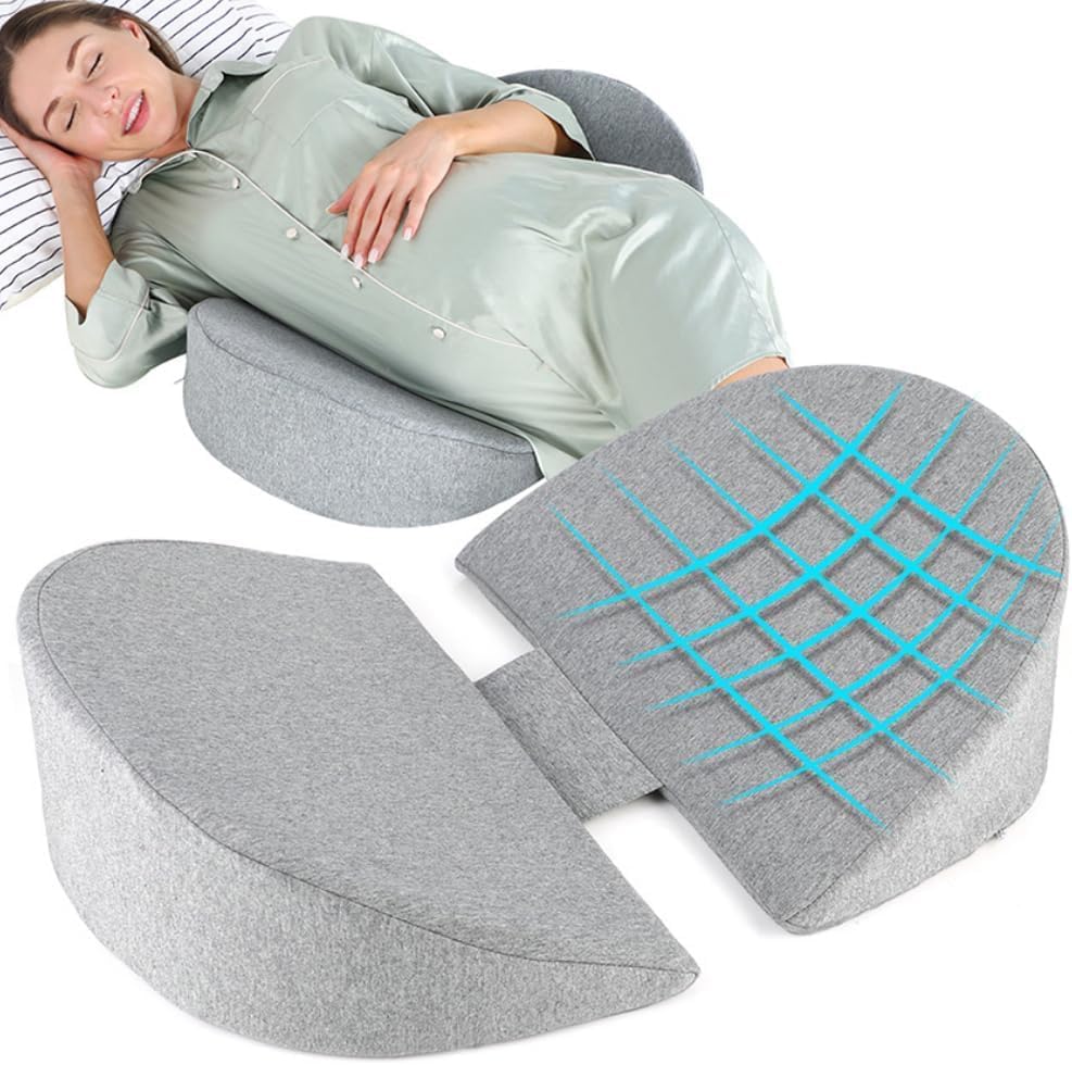 Almohada de cuña de embarazo para dormir, almohada de maternidad de...