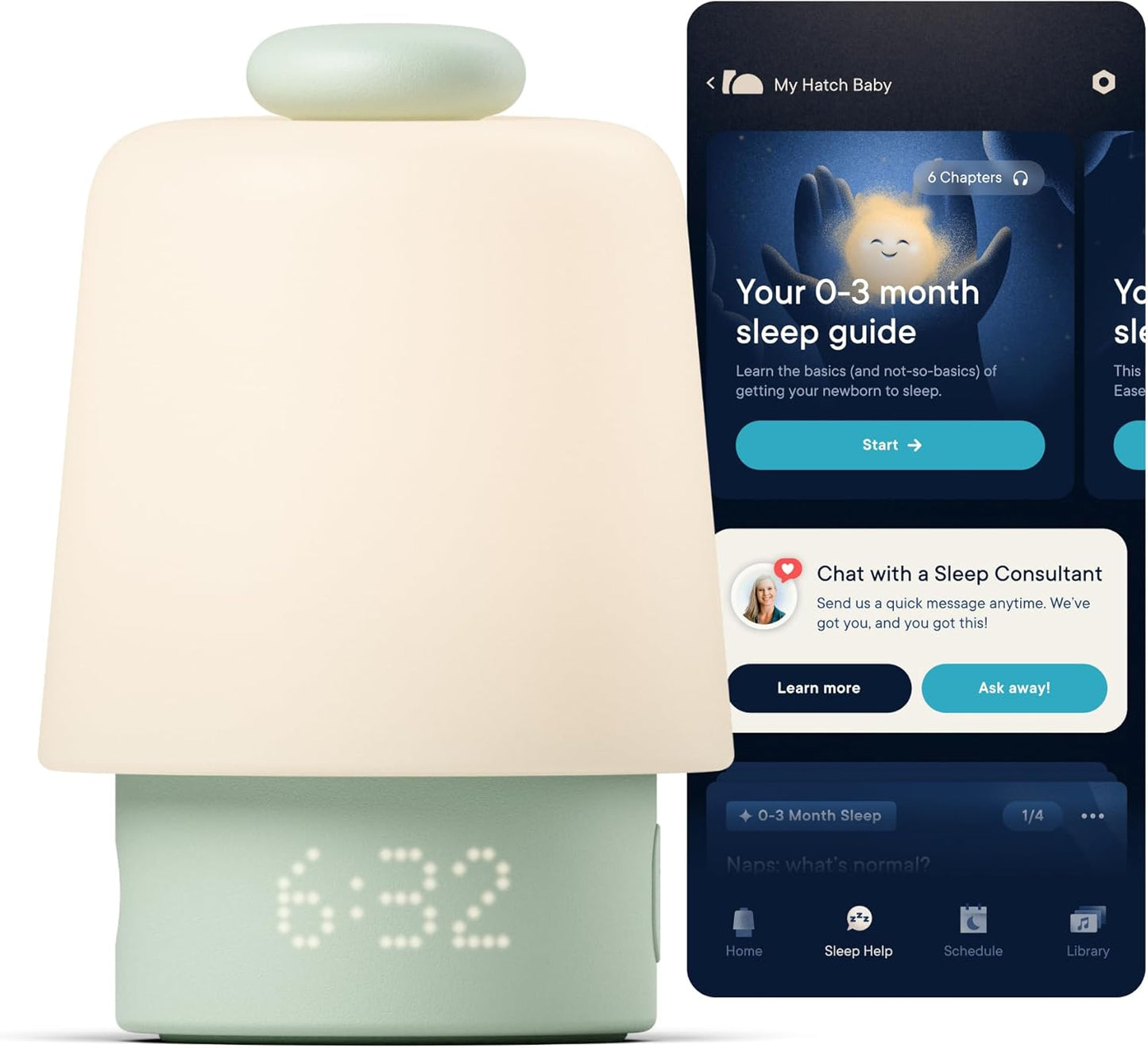 Hatch Baby Máquina de sonido, luz nocturna | Hatch Baby (menta) | S...