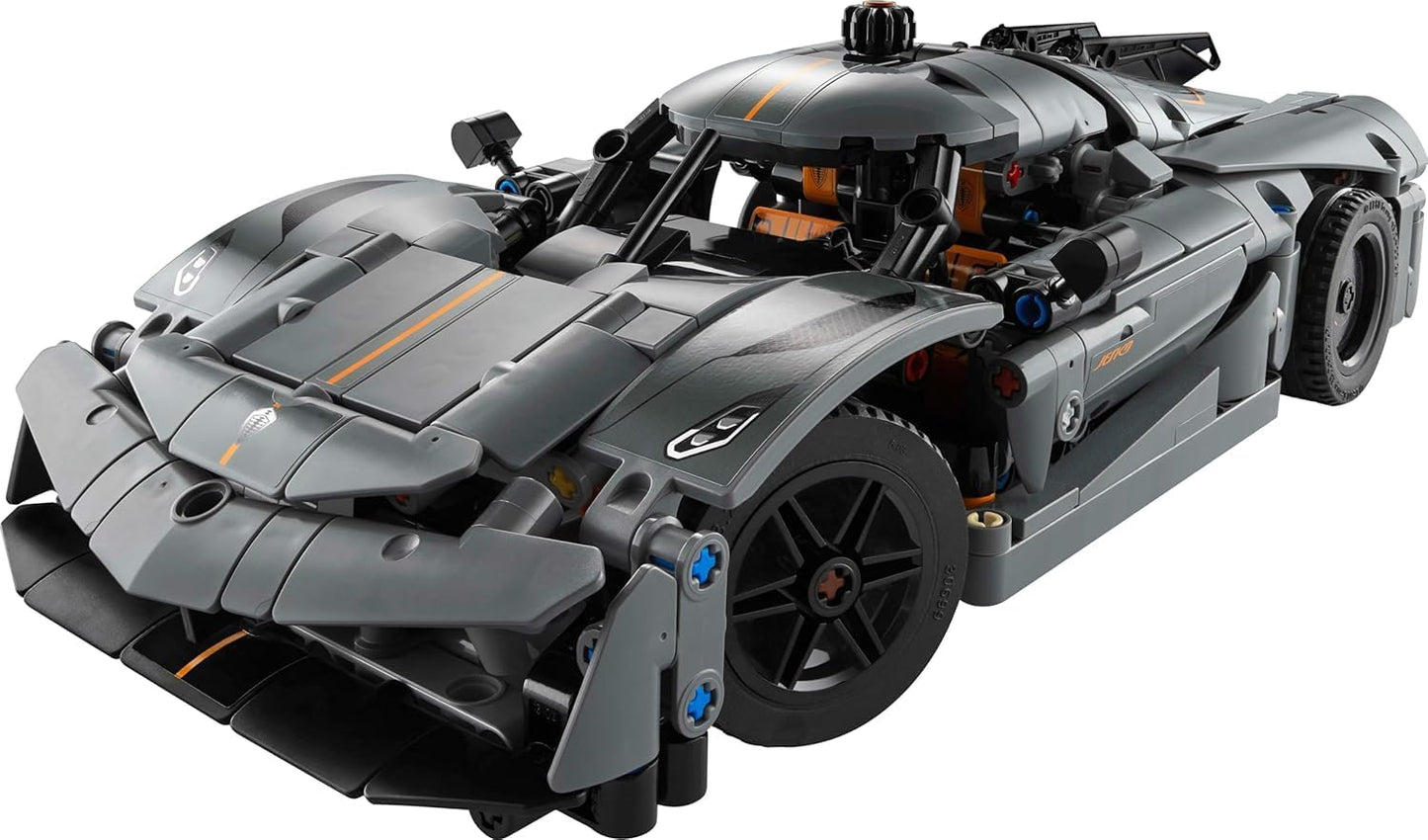 LEGO Technic Koenigsegg Jesko Absolut - Hiperauto gris, juego de construcción de autos deportivos para niños y niñas, carreras de vehículos para niños, kit de modelo para construir, juguete de coche