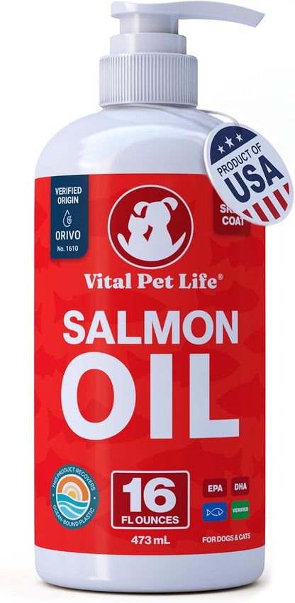 Aceite de salmón para perros y gatos \u2013 Piel y pelaje saludable...