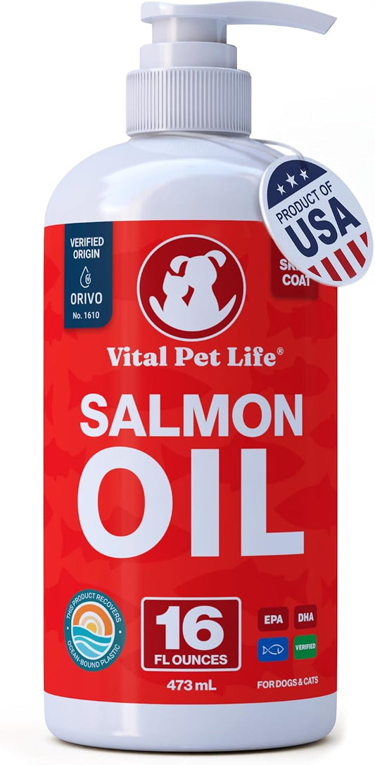 Aceite de salmón para perros y gatos \u2013 Piel y pelaje saludable...