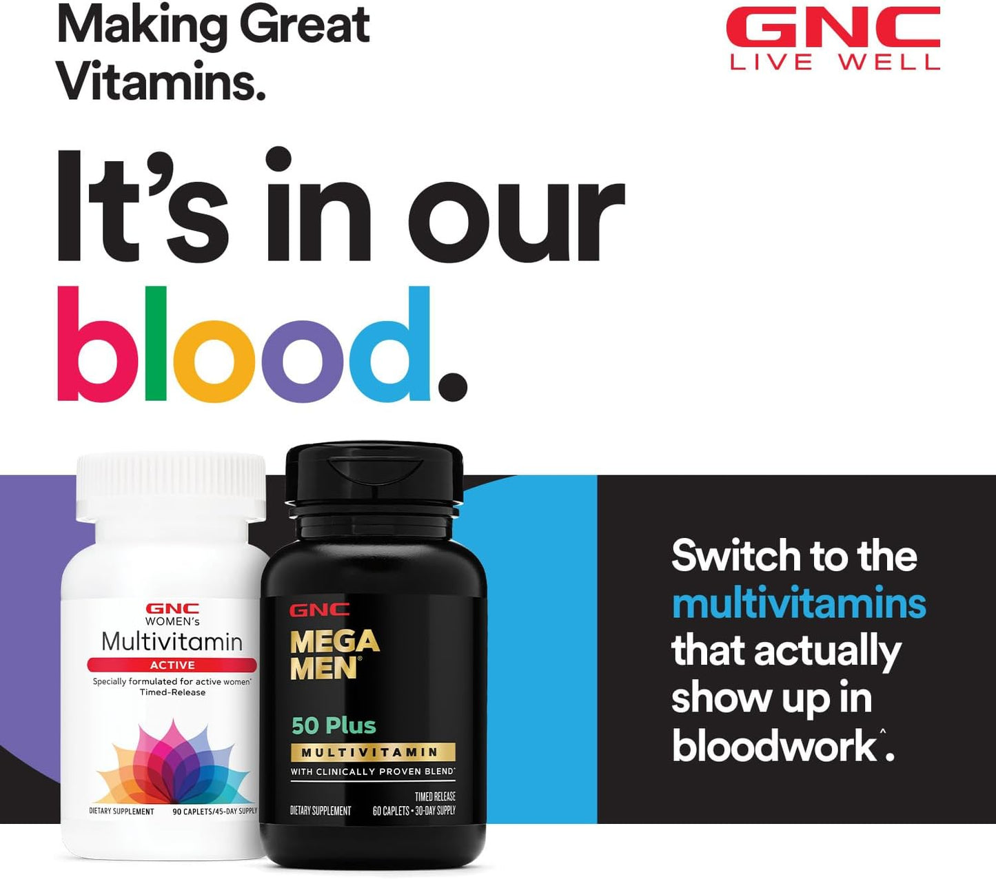 GNC Mega Men Sport Multivitamínico | Rendimiento, función muscular...