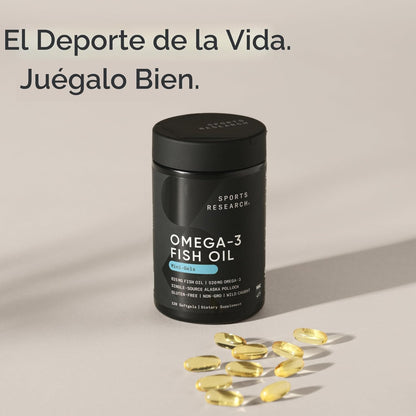 Sports Research® Mini-cápsulas blandas de aceite de pescado Omega-3...