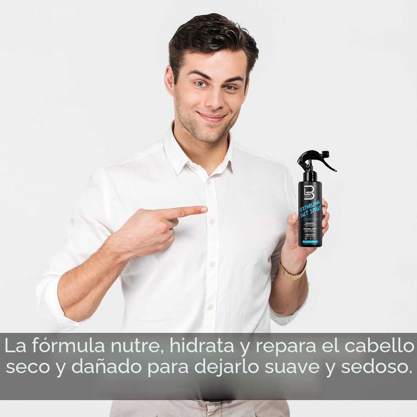L3 Spray texturizante de sal marina de nivel 3, crea ondas playeras...