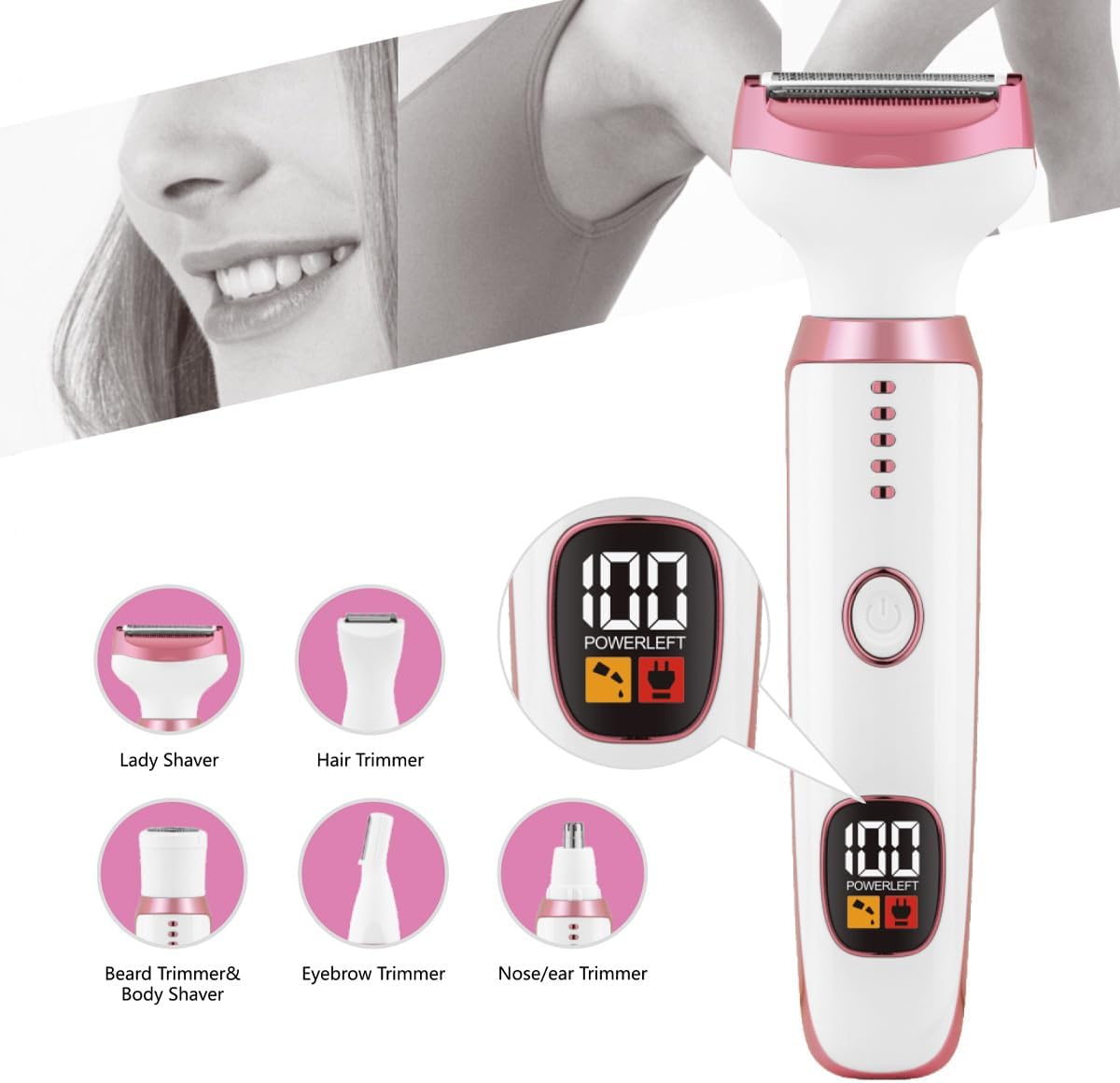 Maquinillas de afeitar eléctricas para mujer, recortadora de bikini...