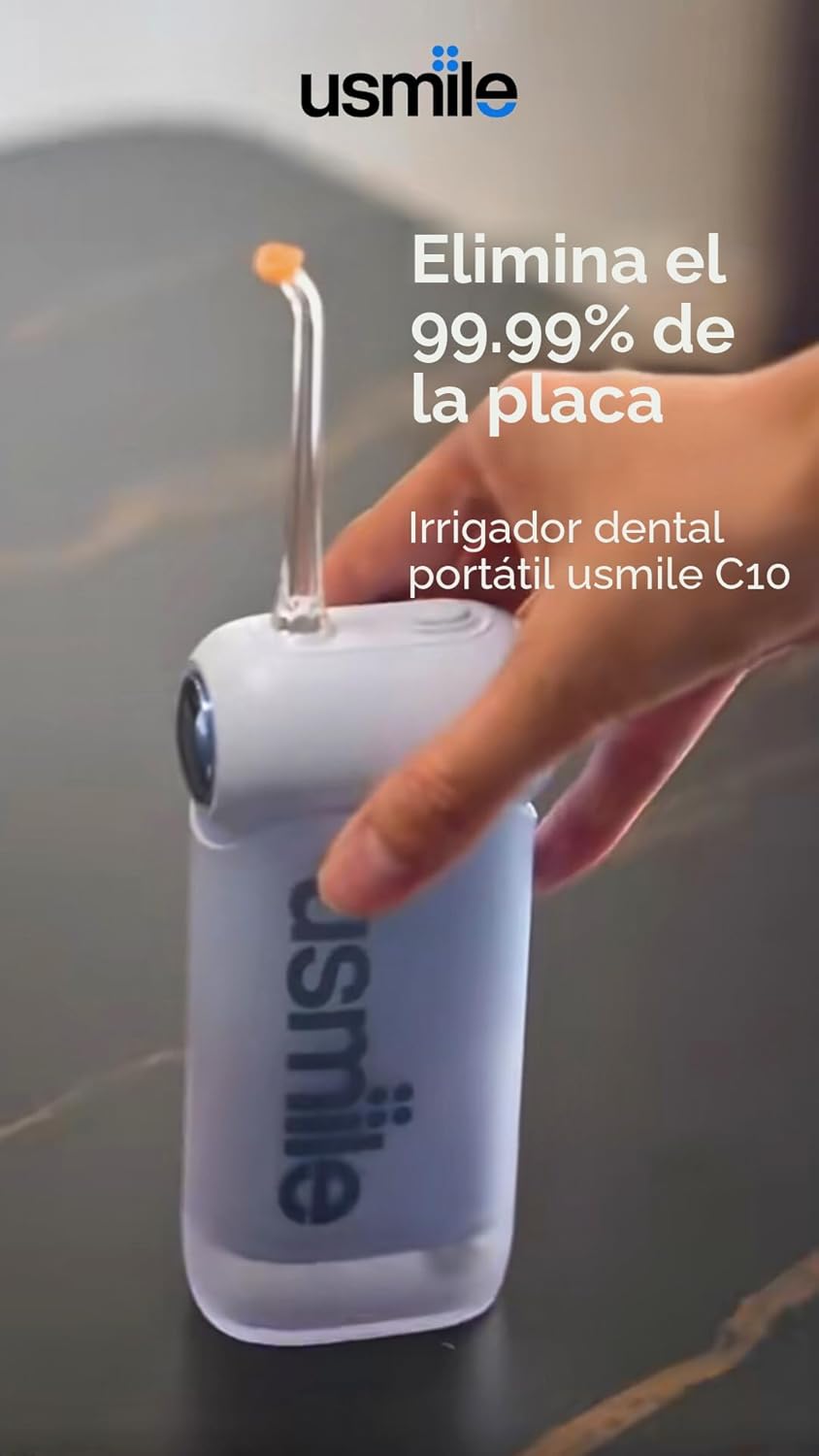 usmile C10 Hilo dental portátil \u2013 Apto para viajes, batería de...