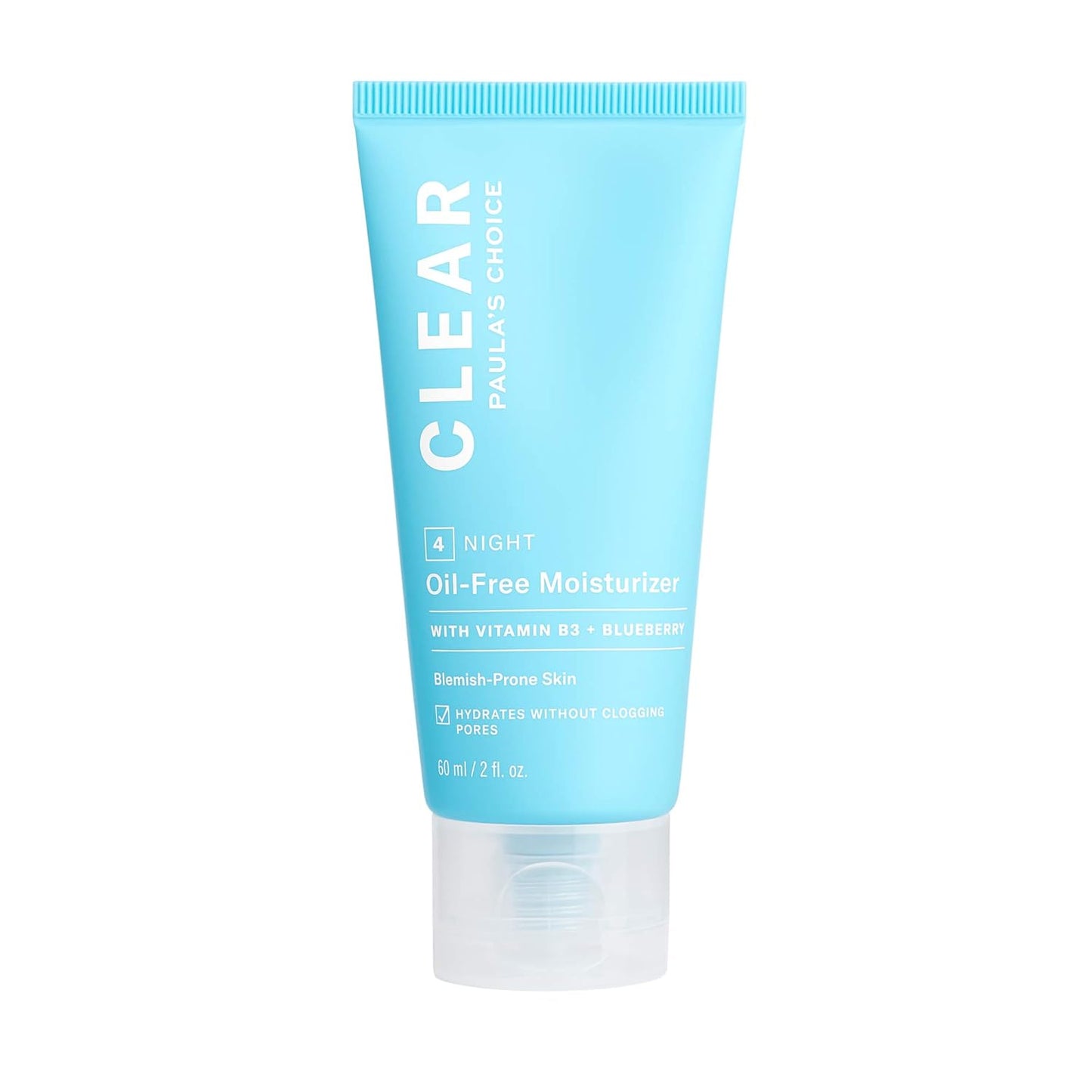 Paula's Choice CLEAR Hidratante facial sin aceite, crema facial ligera para piel propensa al acné, ácido hialurónico, niacinamida que minimiza los poros, antioxidantes calmantes, calma el