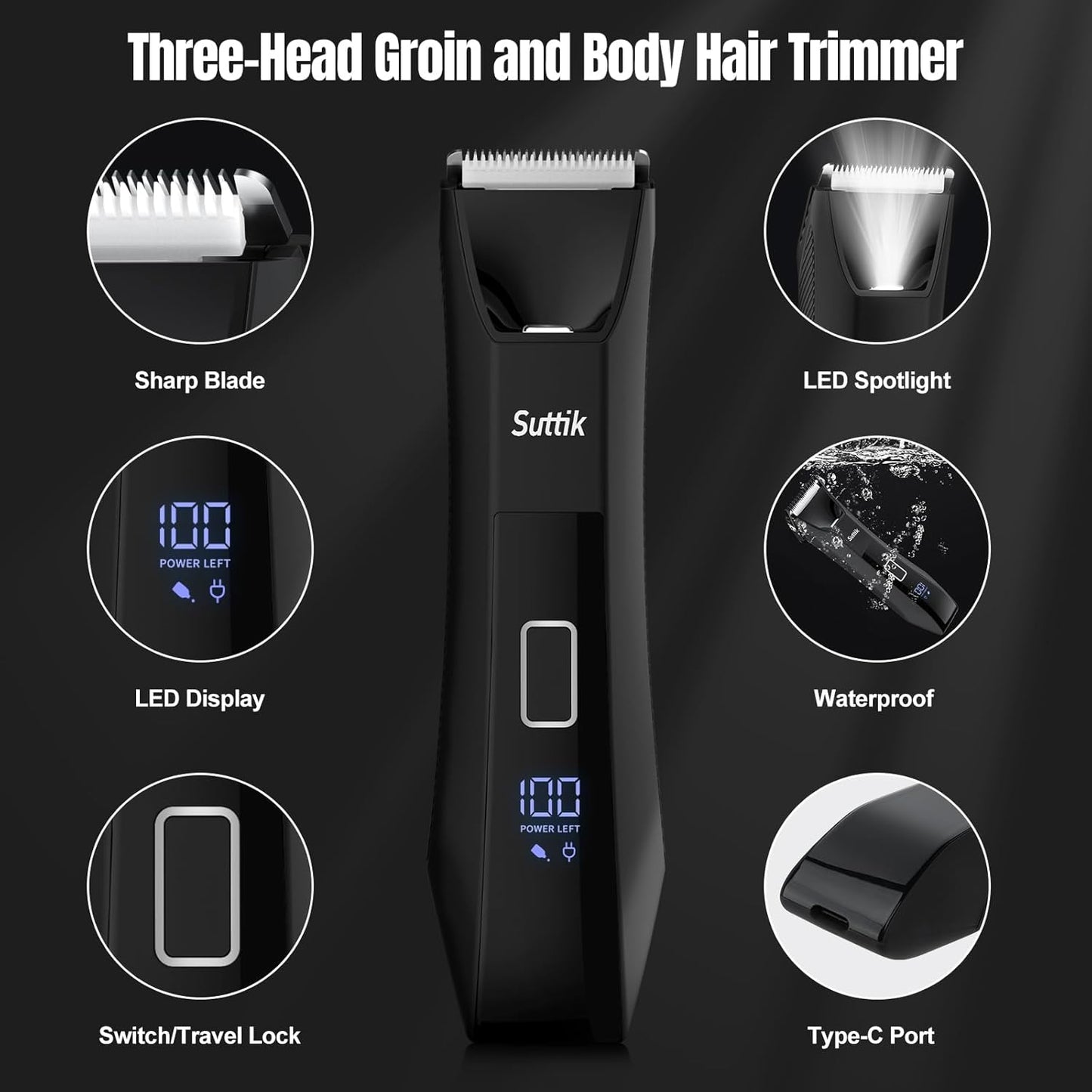 Recortador corporal y de testículos Manscape para hombres, recortad...