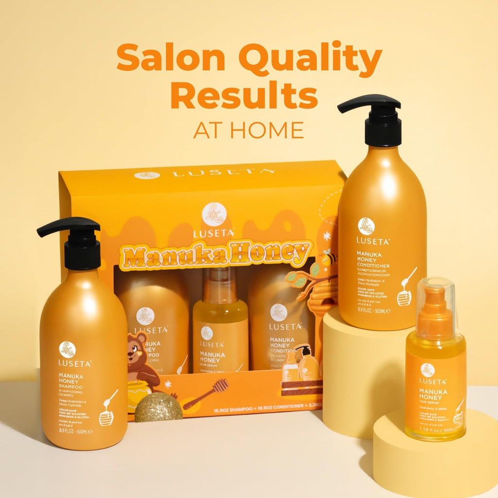Luseta Manuka Honey Trio Conjunto de Cuidado Capilar Champú y Acond...