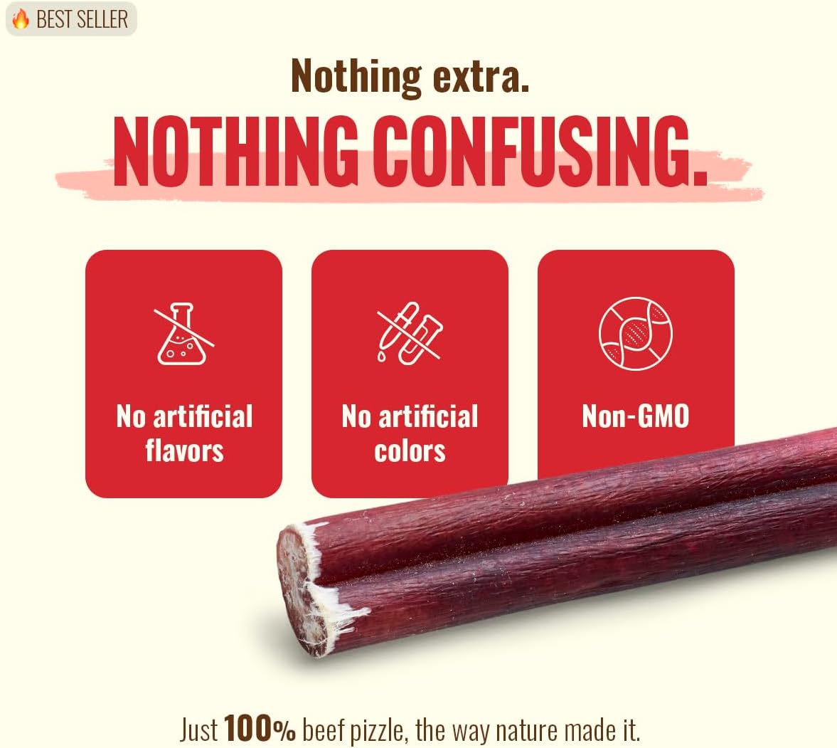 Natural Farm Bully Sticks, sin olor, (6 pulgadas, 12 onzas), empaqu...