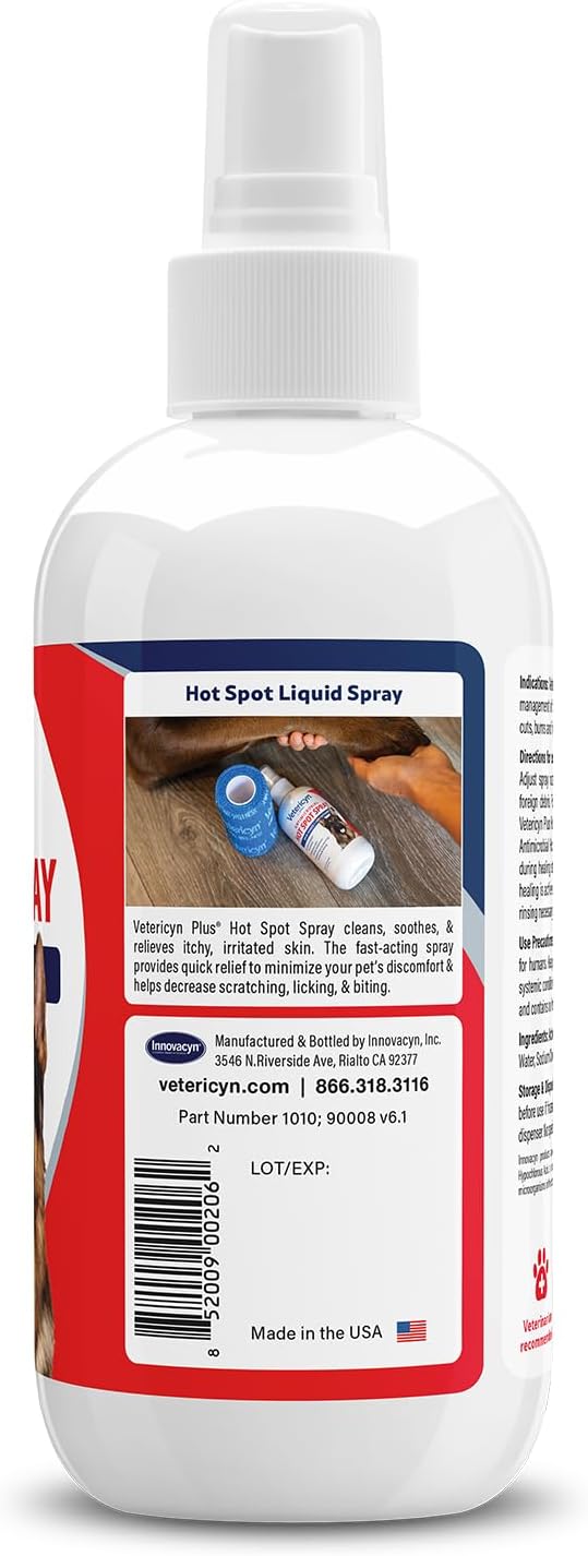 Vetericyn Spray Plus Hot Spot para las llagas e irritaciones de la...