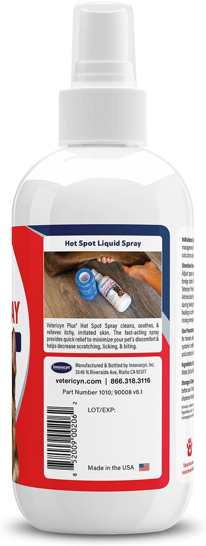 Vetericyn Spray Plus Hot Spot para las llagas e irritaciones de la...