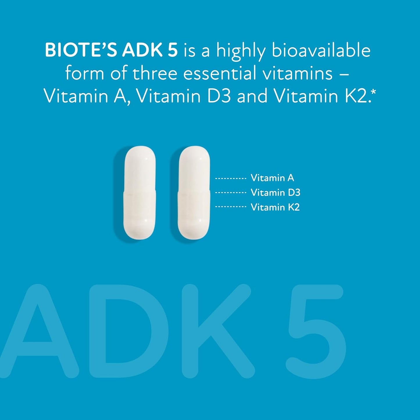 Biote Nutraceuticals - ADK 5 - Inmunidad + Cardiovascular (90 Cápsu...
