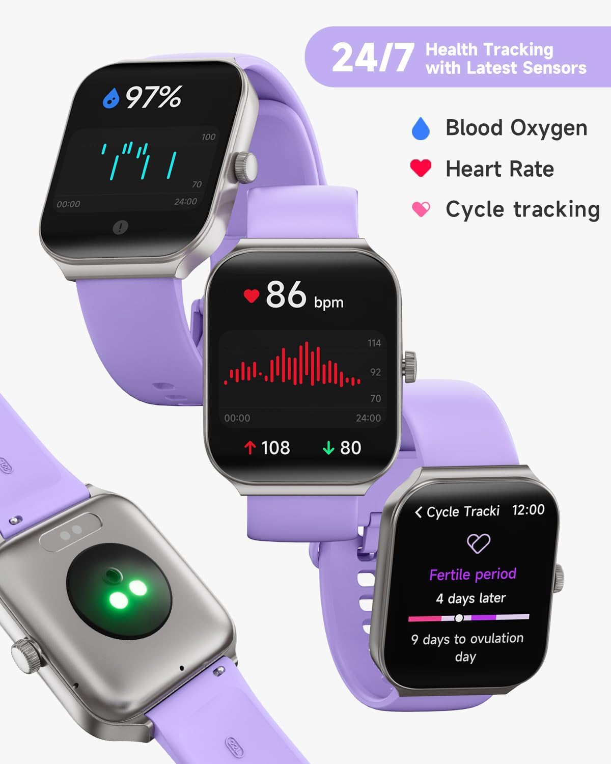 TOOBUR Reloj inteligente para mujer con Alexa integrado, rastreador...