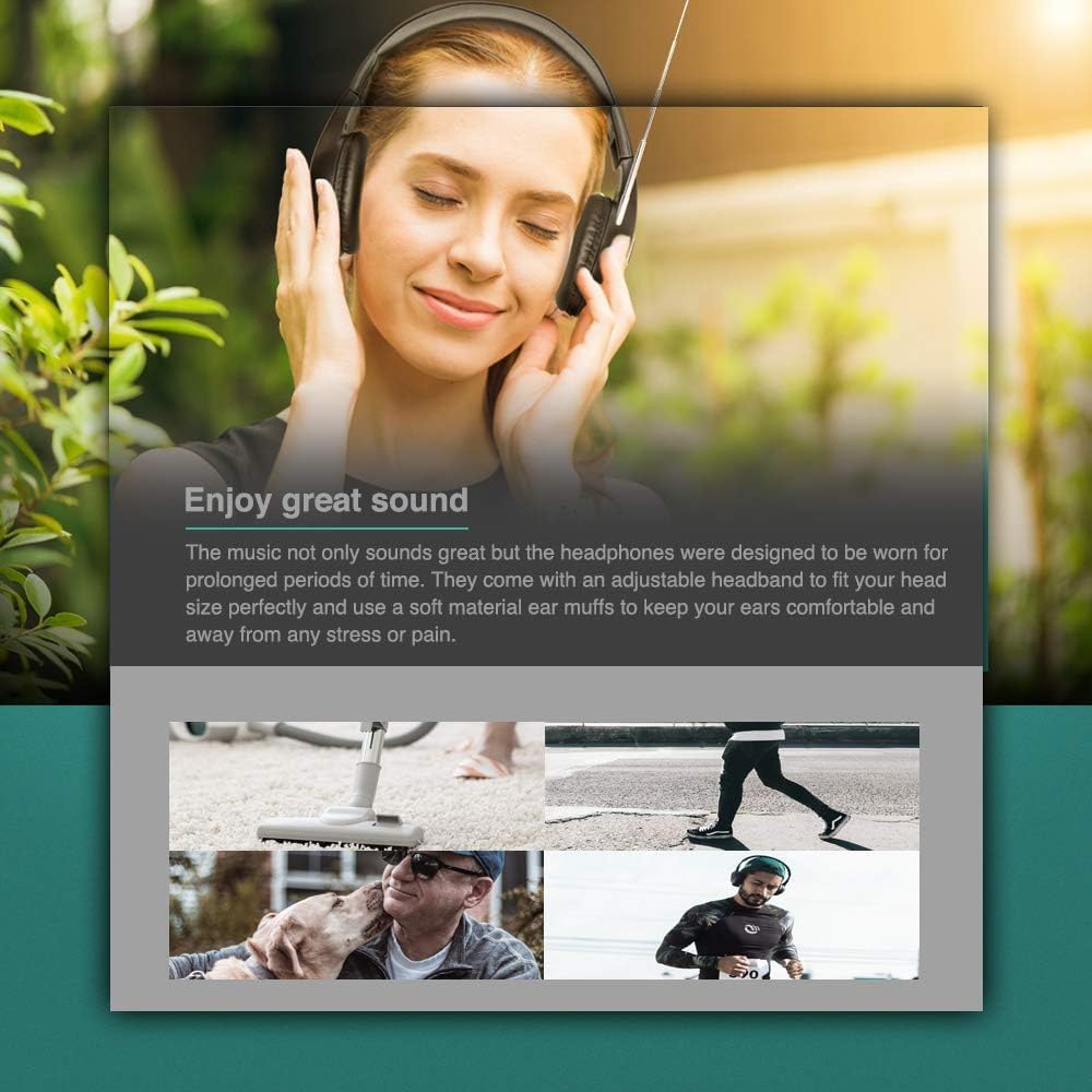 Auriculares Bluetooth sobre la oreja, auriculares inalámbricos pleg...