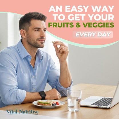 Vital Super Fruits &amp; Veggies - Cápsulas diarias de superaliment...