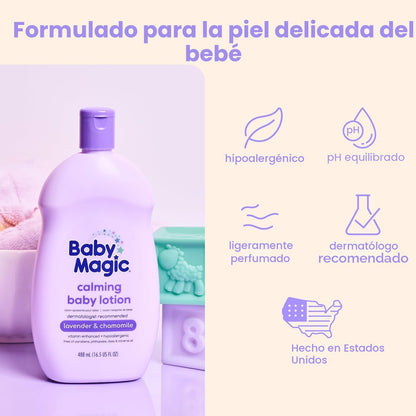 Baby Magic Loción calmante, lavanda y manzanilla, ayuda a reconfort...
