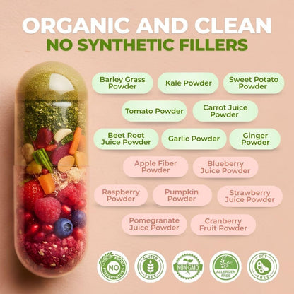 Vital Super Fruits &amp; Veggies - Cápsulas diarias de superaliment...