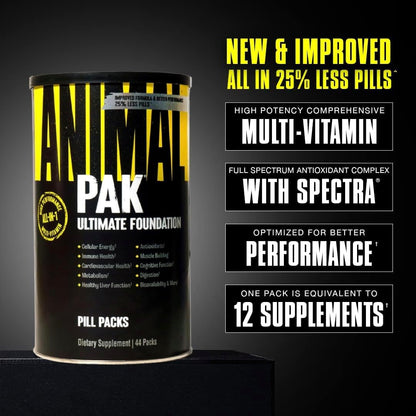 Animal Pak - Suplemento multivitamínico conveniente para hombres y...