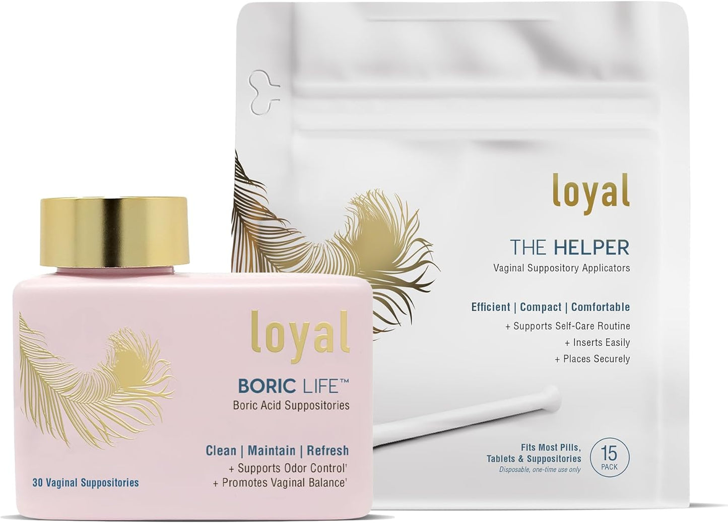 Loyal Boric Life Suppositories - Paquete de 600 mg con aplicador, 3...