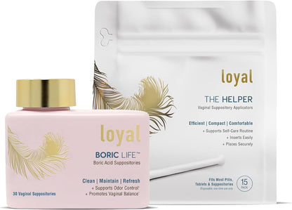 Loyal Boric Life Suppositories - Paquete de 600 mg con aplicador, 3...